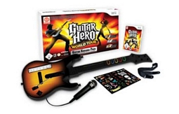 Guitar Hero World Tour Karaoke + Gitarre + Mikro (Wii/PS2/PS3/Xbox360) für 49,99 Euro
