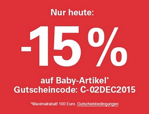 Ebay: 15 Prozent Rabatt auf Babyartikel