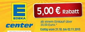 EDEKA: 5 Euro-Gutschein für diverse Märkte im Raum Dresden, Chemnitz und Nord-Bayern (mit 20 Euro Mindesteinkaufswert)