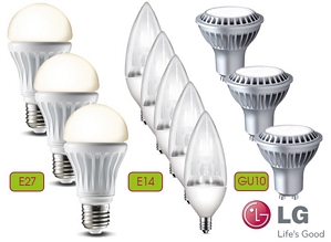 LG LED Leuchtmittel Leuchte Lampe E27 7,5W E14 2W GU10 5,5W Warmweiss