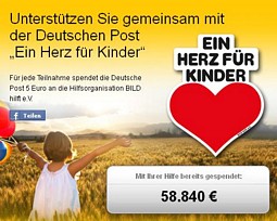 Deutsche Post: Für jeden Facebook-Fan werden 5 Euro gespendet