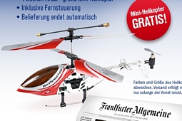 Mini-Abo: Für 22,50 Euro 4 Wochen F.A.Z. lesen und Mini-Helikopter kostenlos  erhalten (selbstkündigend)