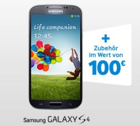Samsung: Ab dem 20. August sein neues Galaxy S4, S4 mini, oder S4 active registieren und Starter-Kit im Wert von 100 Euro geschenkt bekommen
