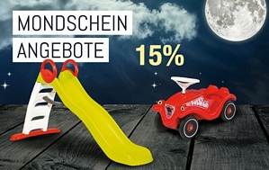 Galeria Kaufhof Mondscheintarif – 15 Prozent Rabatt auf Kinderfahrzeuge und Outdoorspielzeuge
