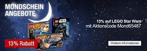 Galeria Kaufhof: 13 Prozent Extra-Rabatt auf Lego Star Wars-Artikel (bis morgen um 08:00 Uhr)