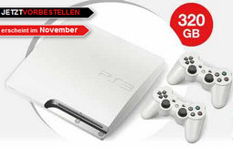 Playstation 3 Slim 320GB White inkl. 2 Controller