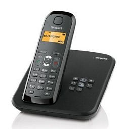 Siemens Gigaset AS285 schwarz Schnurlostelefon mit Anrufbeantworter