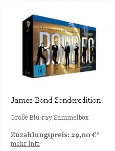 GQ Jahresabo + James Bond Collection [Blu-ray] für effektiv 82 Euro