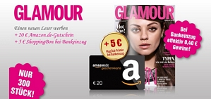 Ein Jahr die Zeitschrift Glamour mit effektivem Gewinn von 40 Cent lesen