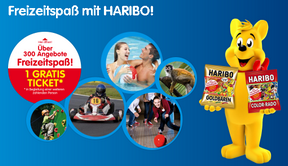 Haribo Freizeitspass – Haribo-Aktionspackungen kaufen und beim Kauf von 2 Tickets nur die Hälfte zahlen