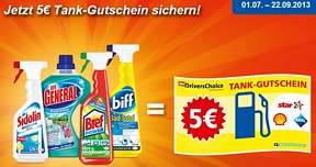 Henkel Sauber Auftanken – 4 Henkel-Produkte kaufen und 5 Euro Tankgutschein erhalten