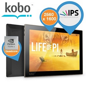 Kobo Arc 10HD 10,1 Zoll Tablet (2560 x 1600 Pixel Auflösung)