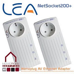 Zweier-Set Lea NetSocket200+ Euro HomePlug AV