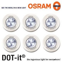 6er-Pack Osram DOT-it Waterproof LED-Lampen
