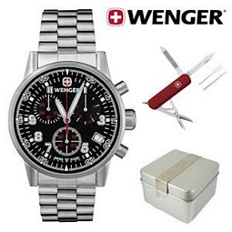 Wenger Geschenkbox mit Chronograph und Taschenmesser
