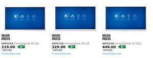 IKEA: Fernseher UPPLEVA mit 40 Zoll, 48 Zoll (3D) und 55 Zoll (3D) ab nur 219,00 Euro