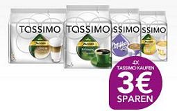 Jacobs: 4 Tassimo-Produkte kaufen und 3 Euro Rabatt erhalten