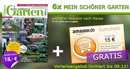 Halbjahresabo der Zeitschrift mein schöner Garten bis zum 09. November für effektive 3 Euro sichern
