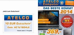 Atelco: 10 Euro Rabatt mit Gutschein ab einem Einkaufswert von 100 Euro (nur für die Filialen)