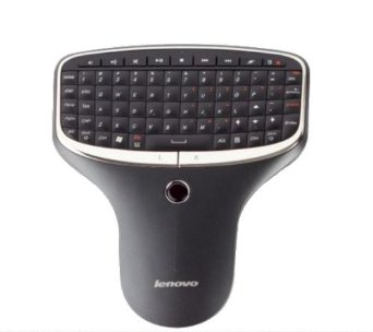 Lenovo N5902A Multimedia Fernbedienung mit mini Wireless Tastatur grau