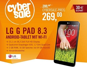 LG G Pad 8.3 Tablet mit Android 4.2