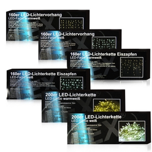 LED Lichterketten Eiszapfen Lichternetz Lichtervorhang Weihnachtsbeleuchtung