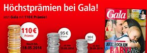 Jahresabo der Zeitschrift GALA für 35,80 Euro