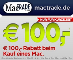 MacTrade: Bis zu 222 Euro Rabatt beim Kauf eines qualifizierten Macs
