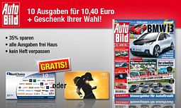 MAGclub: 10 Ausgaben der AutoBILD für 10,40 Euro + 10 Euro iTunes- oder BestChoice-Gutschein