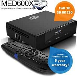 Mede8er 600X3D 3D-Mediaplayer (HDMI, 1080p, SDHC Kartenslot, WiFi, USB 2.0)