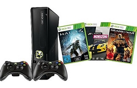 Xbox360 250GB + 2 Wireless Controller, Forza Horizon, Halo 4 + Gears of War Judgment