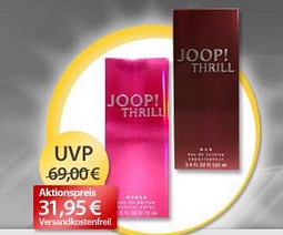 MeinPaket: Joop! Thrill Woman EdP 75ml oder Joop! Thrill Man EdT 100ml ab jeweils 30,95 Euro