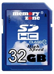 32GB SDHC Speicherkarte Memoryzone Class 10
