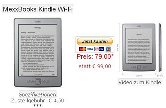 MexxBooks Kindle Wi-Fi für 79 Euro