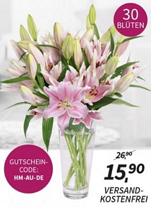 Miflora: Blumenstrauß Himalaya mit 6 Lilien und 30 Blüten für 15,90 Euro inkl. Versand