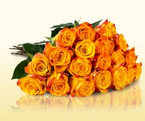 Blumenarrangement Bright Yellow mit 25 Rosen für 18,90 Euro