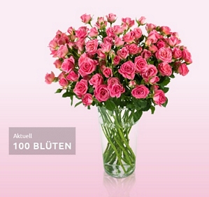 Miflora: Blumenarrangement Annabel mit Rosenrallye (bis zu 22 Blüten)
