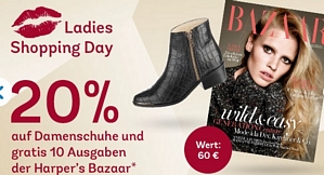 mirapodo: 20 Prozent Rabatt auf Damenschuhe + Jahresabo Harper’s Bazaar kostenlos dazu