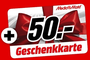 Media Markt: Für 300 Euro einkaufen und 50 Euro Geschenkkarte für den nächsten Einkauf erhalten