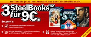Media Markt: 3 Steelbooks für 9 Euro