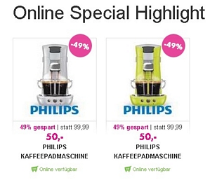 Philips HD7828/50 Senseo Viva Café Pad Kaffeemaschine
