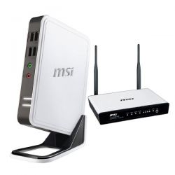 MSI Wind Box DC100-WE4504G8GXX inkl. gratis WLAN Router MSI WLAN 11n RG300EX ADSL+