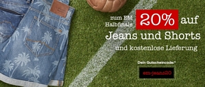 Mustang: 20 Prozent Rabatt auf Jeans und Shorts