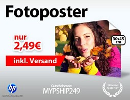myprinting: Poster im Format 30x45cm für 2,49 Euro inkl. Versand