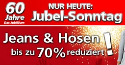 Jubel-Sonntag bei Neckermann: 70% Rabatt auf Jeans und Hosen