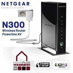 Netgear Wireless-N 300 Router + Powerline AV (WNXR2000)
