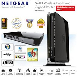 Netgear RangeMax Dualband Kabelloser-N Gigabit Router (WNDR3700)
