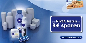NIVEA-Produkte für 9 Euro kaufen und 3 Euro Rabatt erhalten