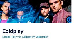 o2: Coldplay-Ticket kaufen, das zweite kostenlos erhalten