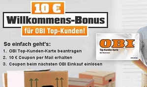 immonet: 10 Euro OBI-Gutschein mit 50 Euro Mindesteinkauswert sichern (offline einlösbar)